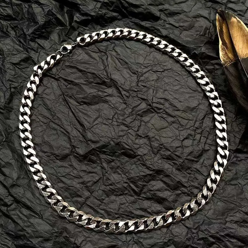 Designer ketting roestvrijstalen zeshoekige slijpheren Cubaanse ketting 316 fijn gepolijste hoogwaardige hexi hegemonisch grove titanium stalen armband