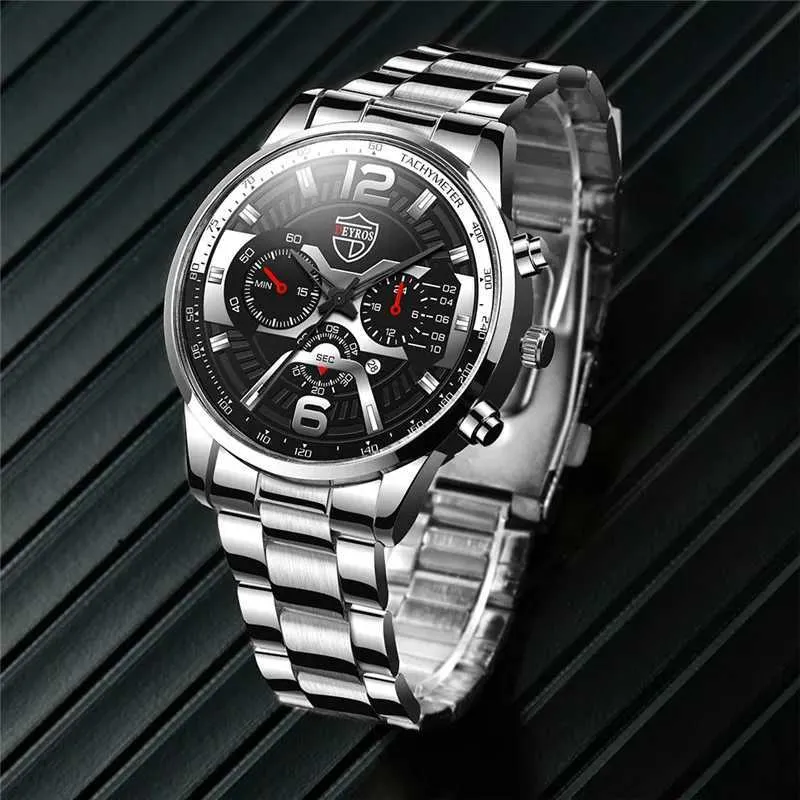 TCCA Armbanduhren Modemenschen Edelstahl Uhren Luxus Männer Sport Quarz Armband Uhr Male Business Casual Leather Uhr Relogio Maskulino D240422