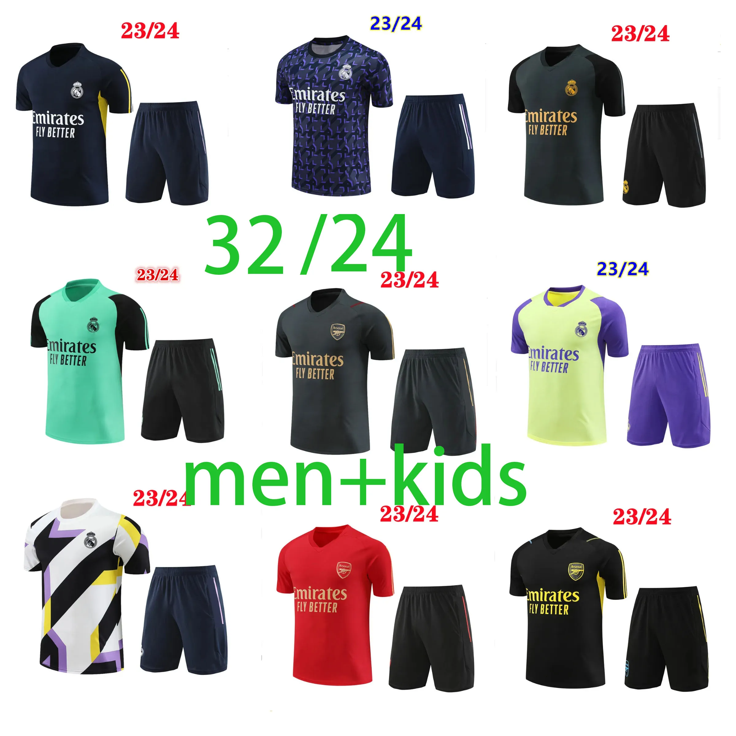 2024 2025 Arsen Saka Soccer Tracksuit Short Sleeve Training Suit Men and Kids 23 24 25 Football Tracksuits Shirt Shorts Kit Maillot Foot Camiseta Futbol002