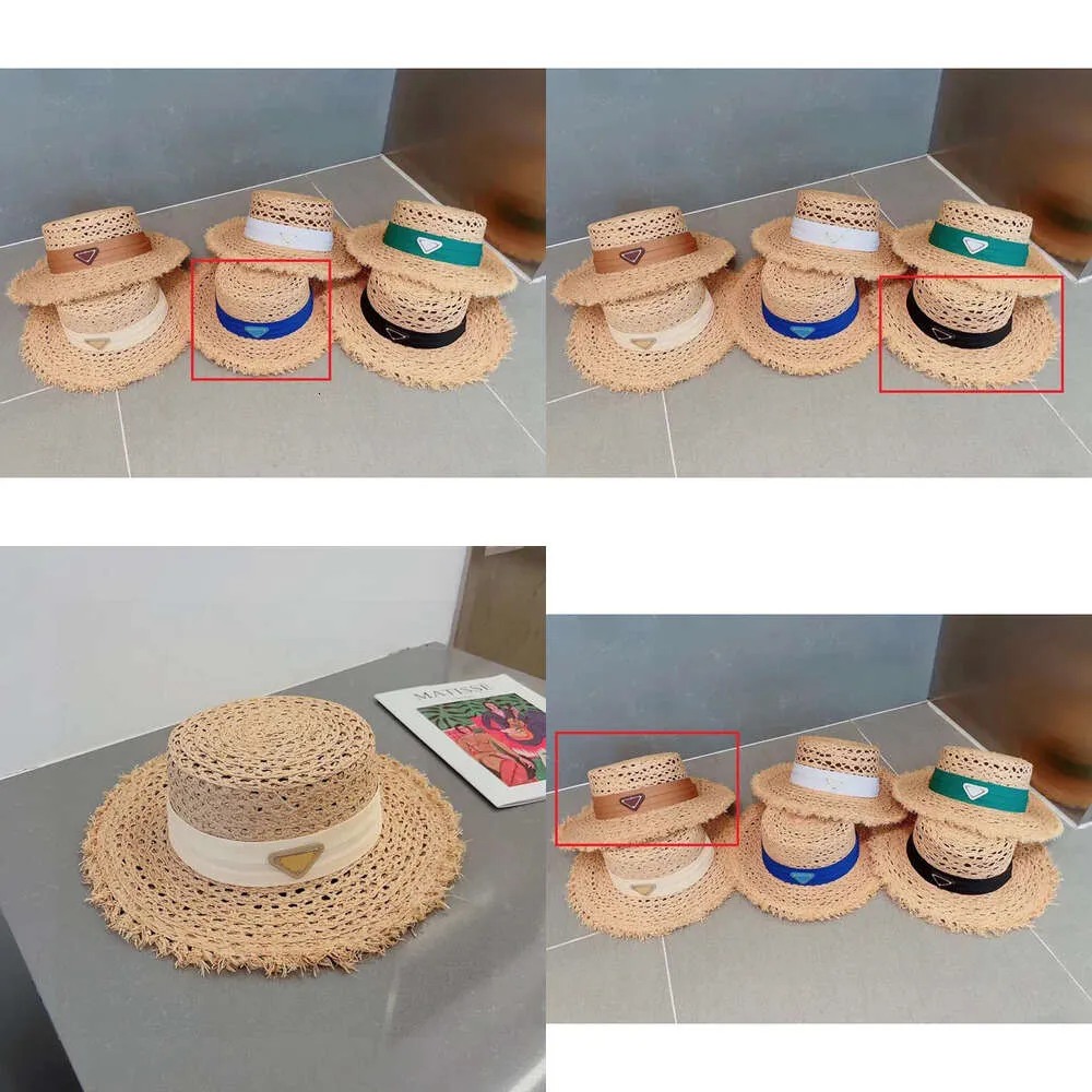 Designer Bucket Hats for Women Wide Brim Straw Fashion Fitted Raffia Grass Cap Mens Triangle Caps Beach Buckets Hat P Sunhat 23744D s s