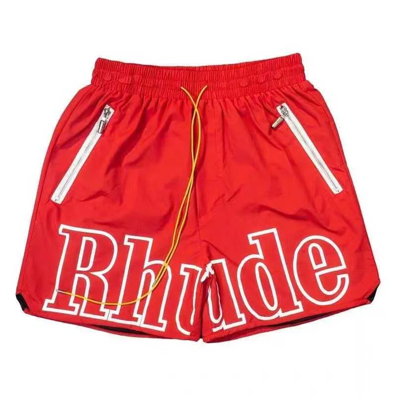 Rhude Shorts Trendy High Street Sports and Leisure Summer Para swobodne luźne i wszechstronne dzielnicy plażowe
