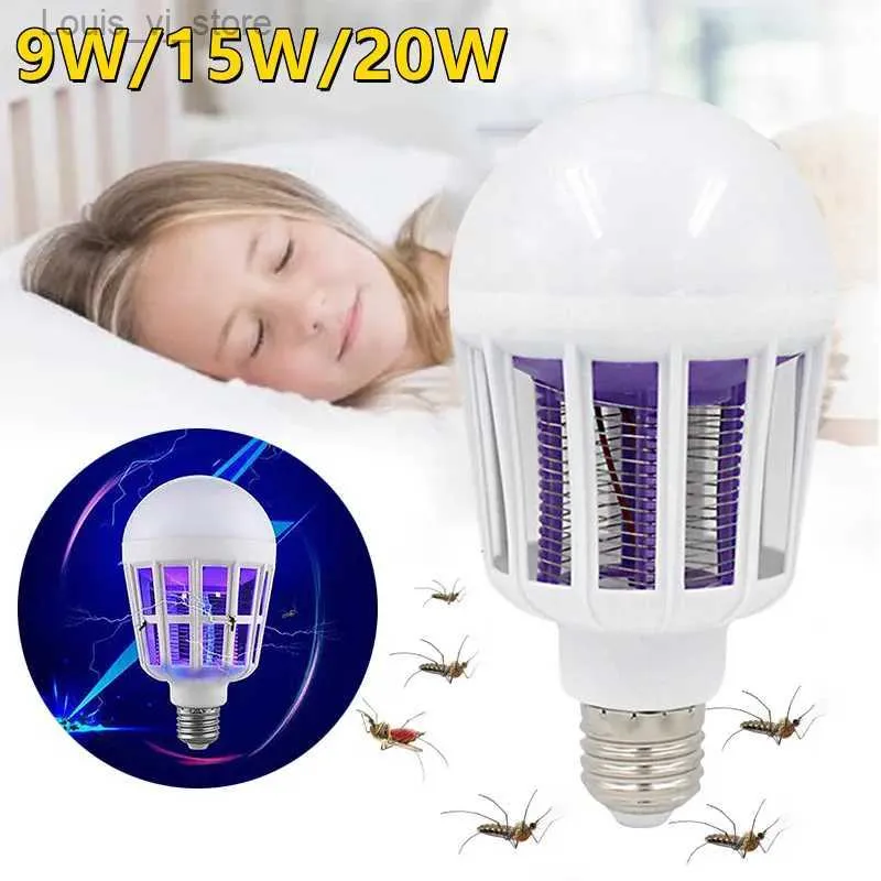 Mosquito Killer Lamps E27 Control Lamp 9/15 / 20W avec le dispositif LED du support Bulbe YQ240417