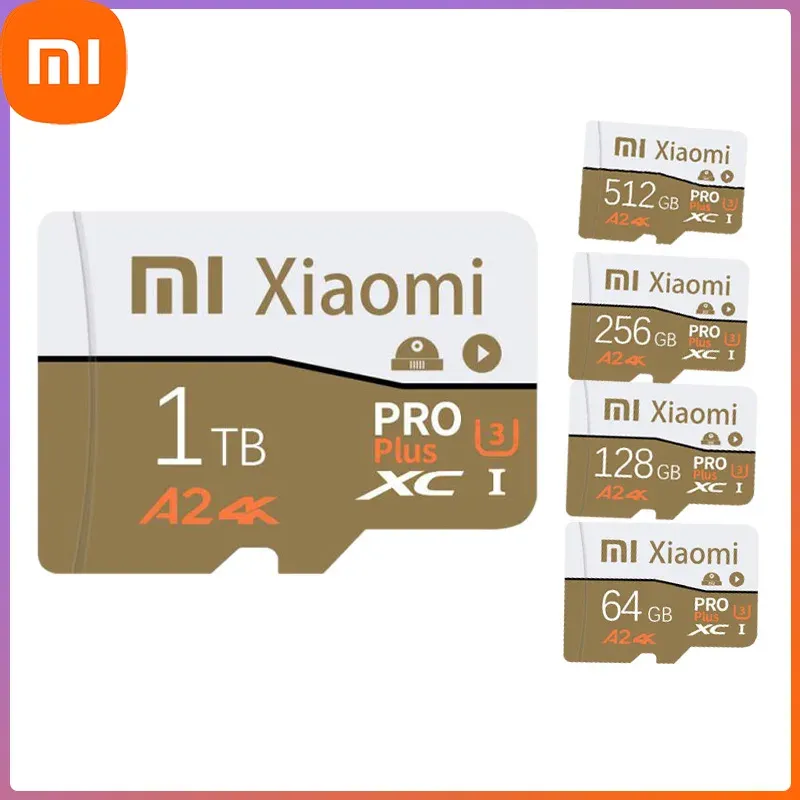 Karty Xiaomi 1TB MicroSD Card Class10 TF/SD Karta pamięci karty 512GB 256 GB 128 GB 64 GB Oryginalna karta graficzna mini flash dla aparatu/telefonu