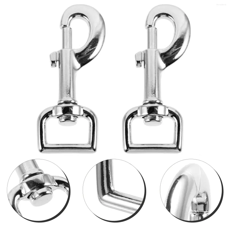 Colliers de chien 2pcs Leash Clasp Metal Snap Hooks Clips Pet Lashes Spring Backle for Linking