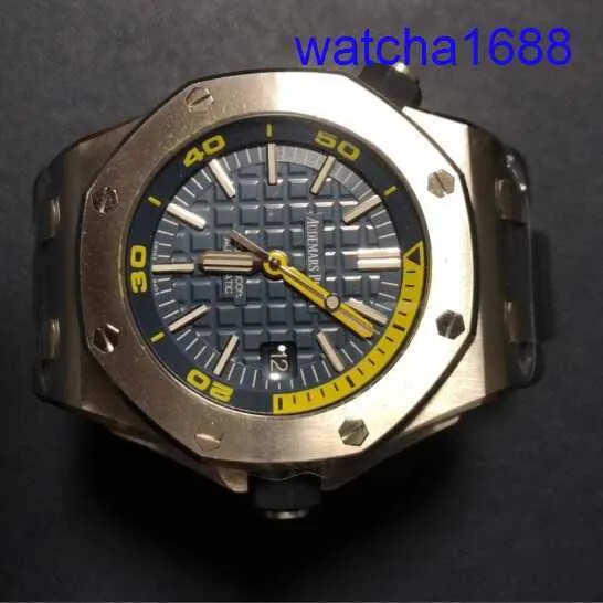 Swiss AP Wrist Watch Royal Oak 15710 Blue-faced Automatic Mechanical Men's Watch 42mm Diameter Precision Steel Date Display With Card