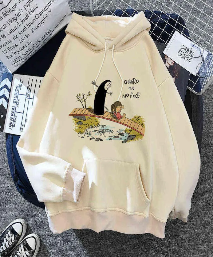 Kawaii Anime Funny Cartoon Studio Ghibli Totoro Hoodies Sweatshirt Männer Frauen Harajuku Top Pullover Sportswear lässig warm warm warmer Hoody Y18986410