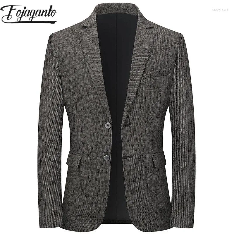 Abiti da uomo fojaganto 2024 blazer casual blazer for men cotone slim coach giacca di alta qualità design