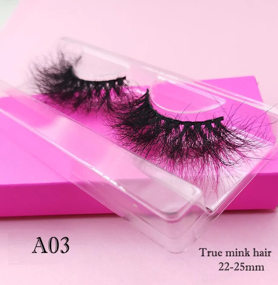 25mm Long lashes extra length fluffy mink eyelashes Big dramatic volumn fake eye lash strip thick false eyelash whole1269522