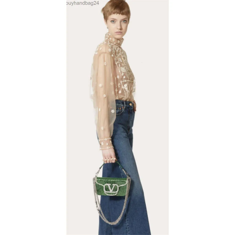 Vlogoo Designer Bag Woman Valelentinos Nowe torby Przenośna Mała kwadratowa kryształowa torebka mosiężna magnetyczna klamra Bluśnka luksusowy komunikator jedno na ramię