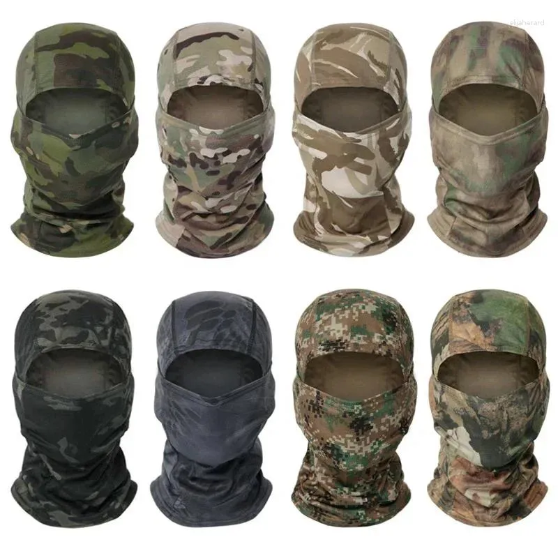 Bandanas Face Multicam Bicycle Mask Full Neck Balaclava Tactical Camouflage Gaiter Army Wargame Hat CP Cycling Bandana Hunting Military