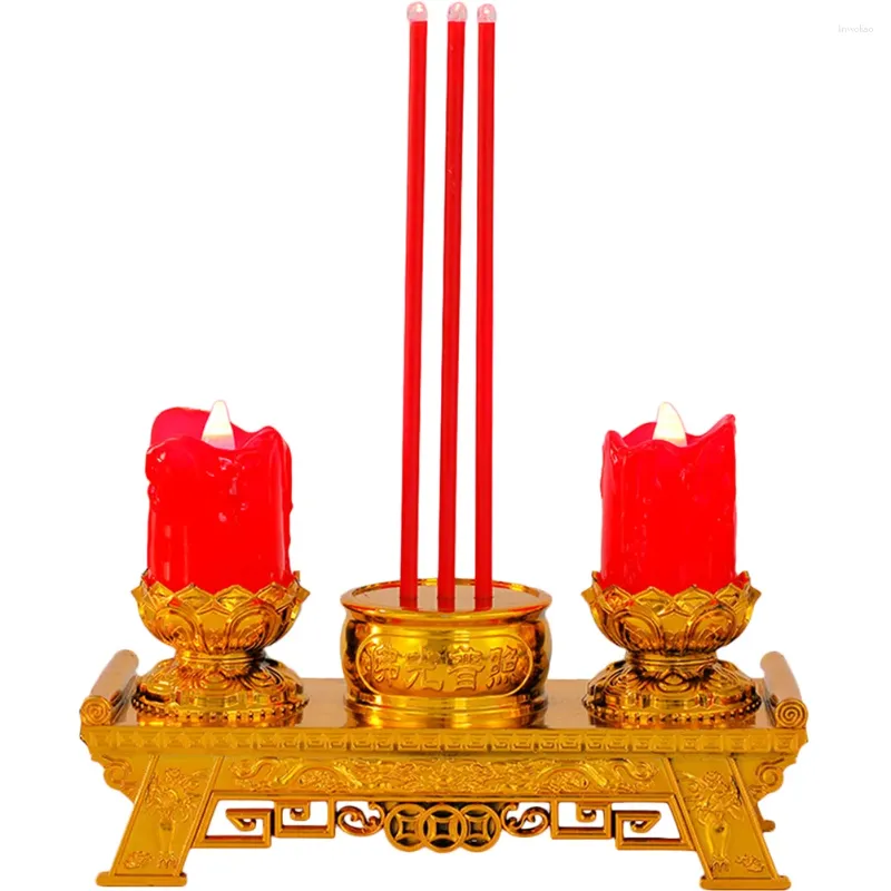 Kerzenhalter Meditation Dekor Chinesische Altar Elektrische Lampe spirituell