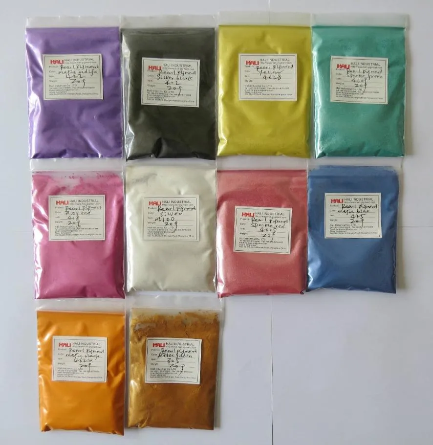 Effet de poudre Pigmentmica Pearl Powder1 LOT10 Couleurs 20 gram