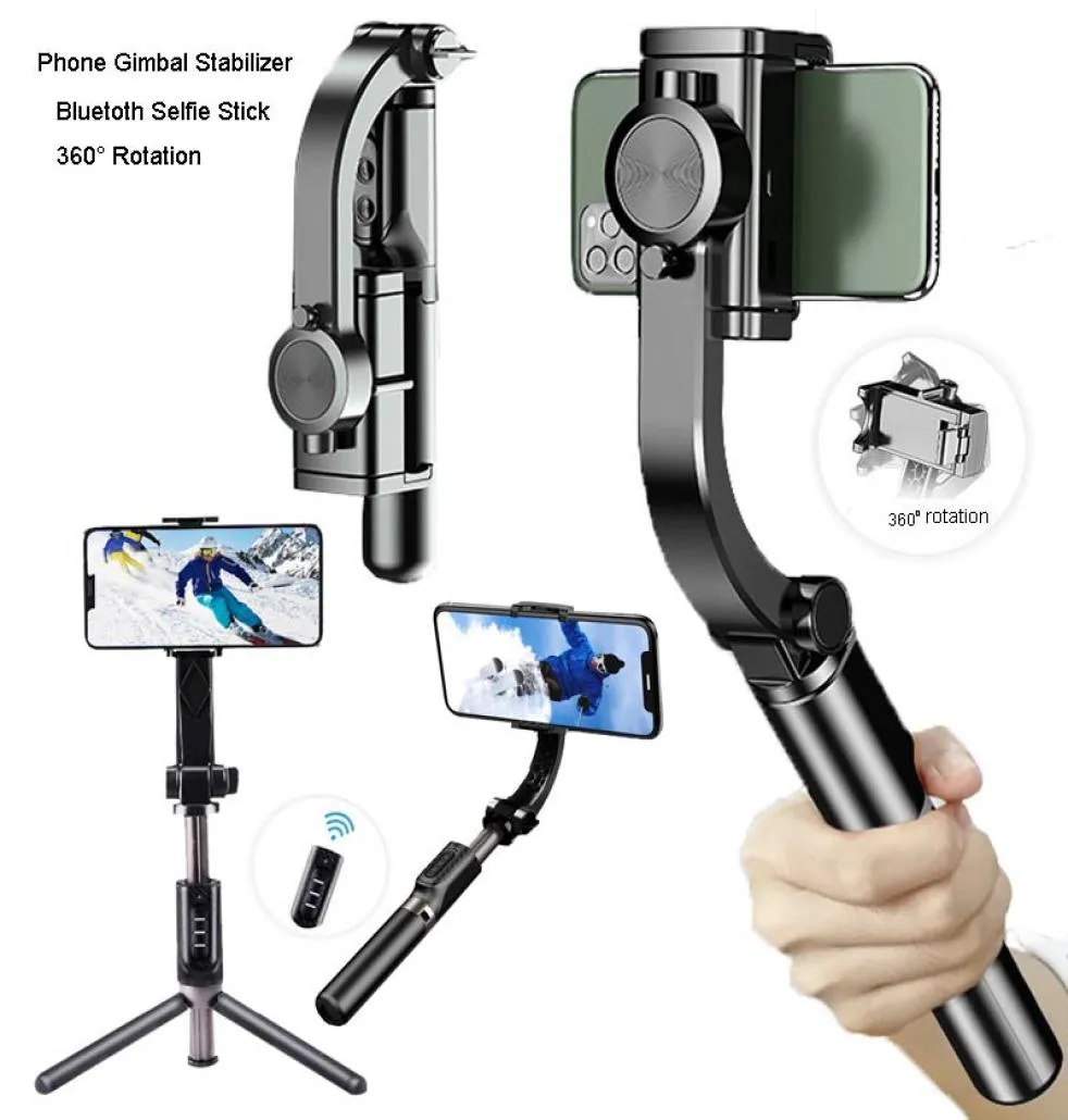 3 I 1 Telefon Gimbal Stabilizer 360 ° Rotation Auto Balance Selfie Stick Trip Phone Holder TripoD för Tiktok Vlog Youtuber Live Vi3122670