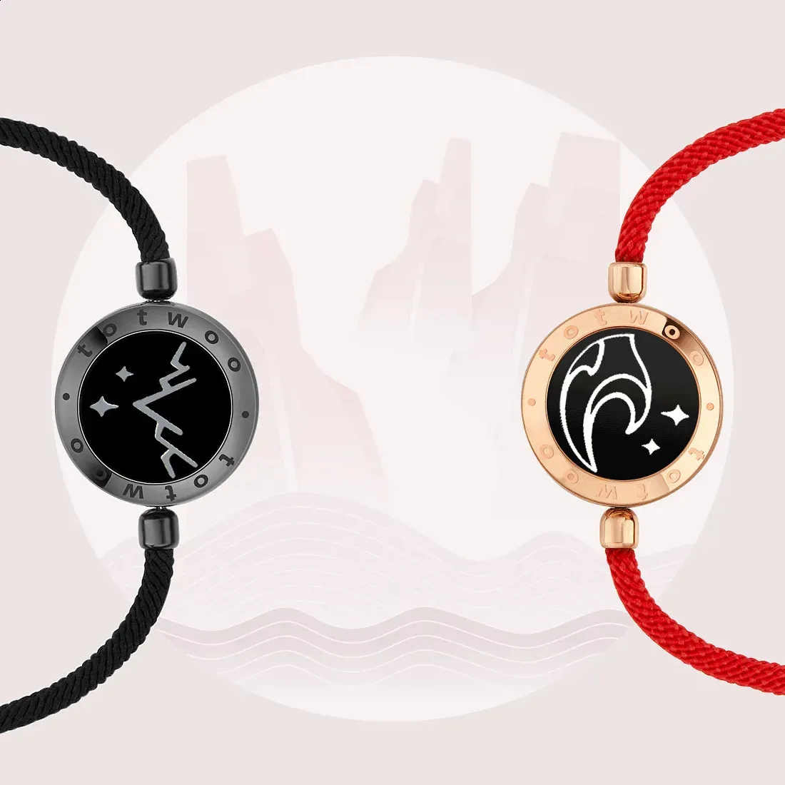 couple bracelets that vibrate when touched long distance relationship bracelets/miss you bracelets/couple bracelets touch/anniversary gifts for couples/long distance touch gifts main image 1