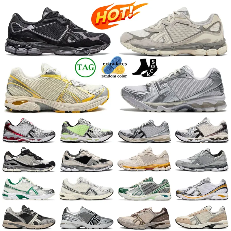 2024 Assics 'Gels NYC Kayano 14 1130 Löpskor för män Kvinnor Designer Sneakers Black White Pink Grey Green Navy Blue Silver Mens Womens Womens utomhus Sporttränare