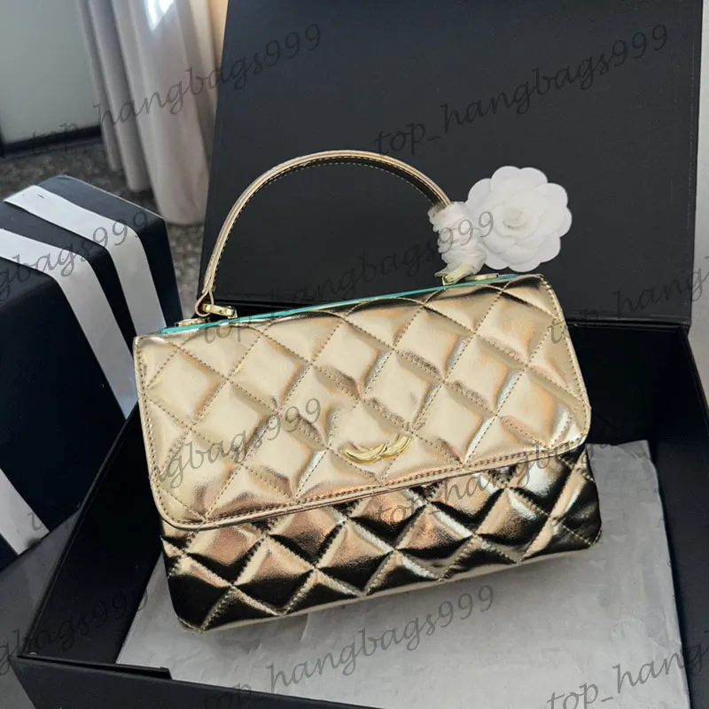 Womens Vintage Classic Flap Quilted Trendy Top Handle Totes Bags Gold Matelasse Chain Crossbody Shoulder Handbags 5 Colors Multi Pochette Accordion