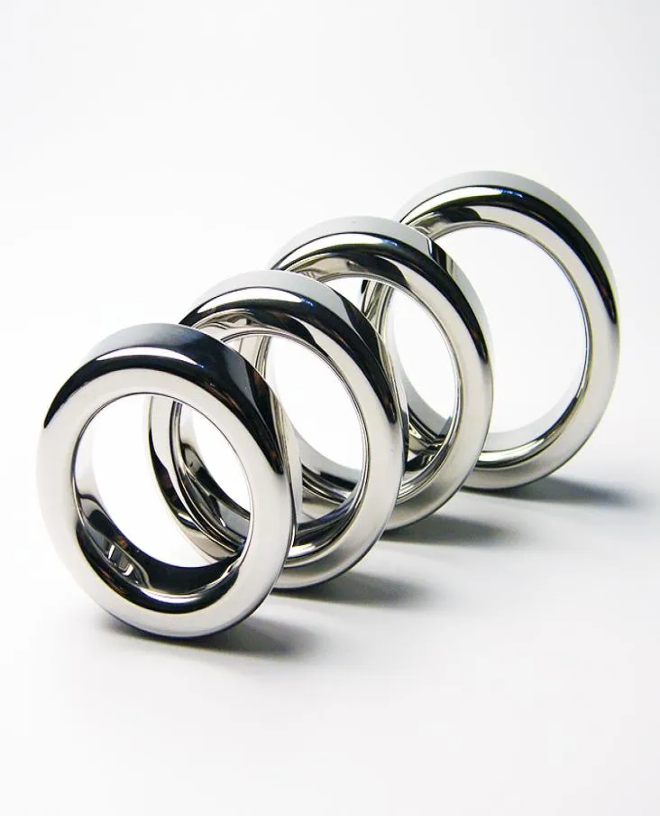 Anéis de pau de aço inoxidável Metal Cockring para homens maca de bola BDSM Toys Penis Ring Device Scrotal Bondage Ball Weights3086089