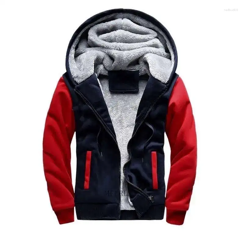 Men's Jackets Big Size 8XL Men Parkas Coat Sweatshirts Hooded Hoodies Thick Warm Fleece Large 9XL 10XL Red Winter Sweatshirt