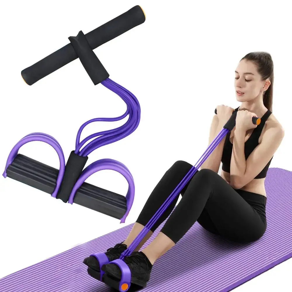 Çok Fonksiyonlu Gerilim Halat 6 Tüp Elastik Yoga Pedal Çekme Bant Doğal Lateks Gerilim Halat Fitness Ekipmanları 240409