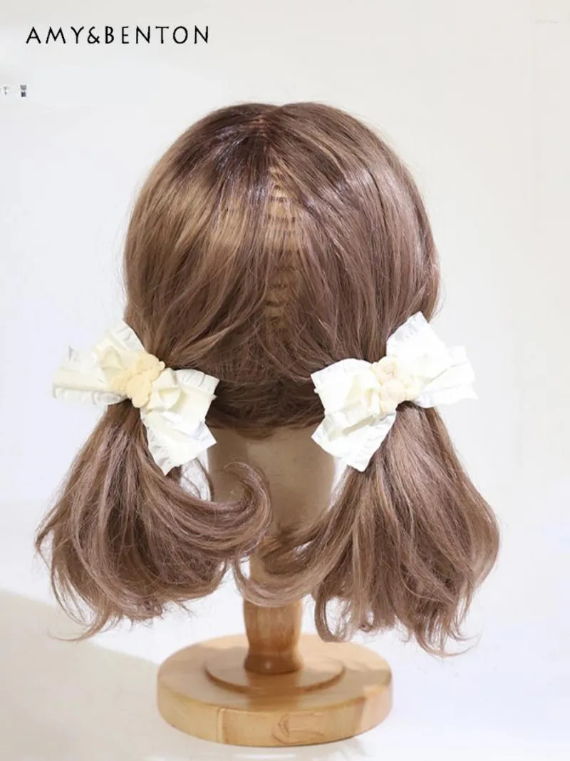 Accesorios para el cabello Lolita Velvet Gentle lindo Lindo Barrete Jk Barrettes Jk Hembra Daily Bear par par de clips laterales