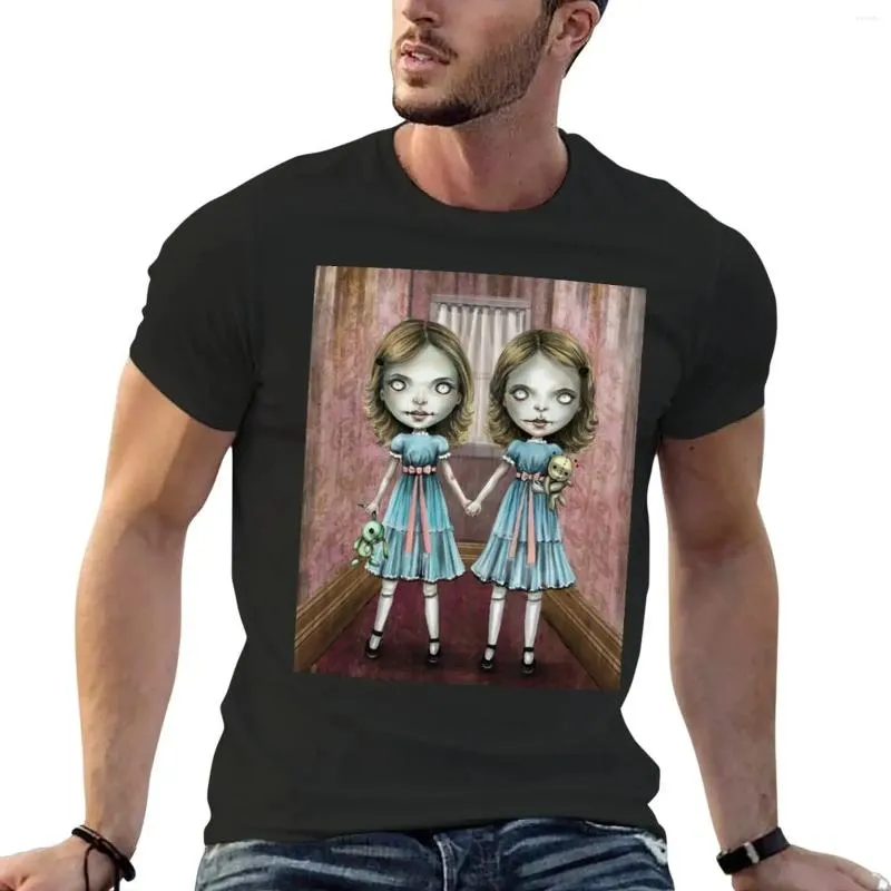 Men's Polos The Creepy Twins T-Shirt Vintage Clothes Anime Mens Funny T Shirts