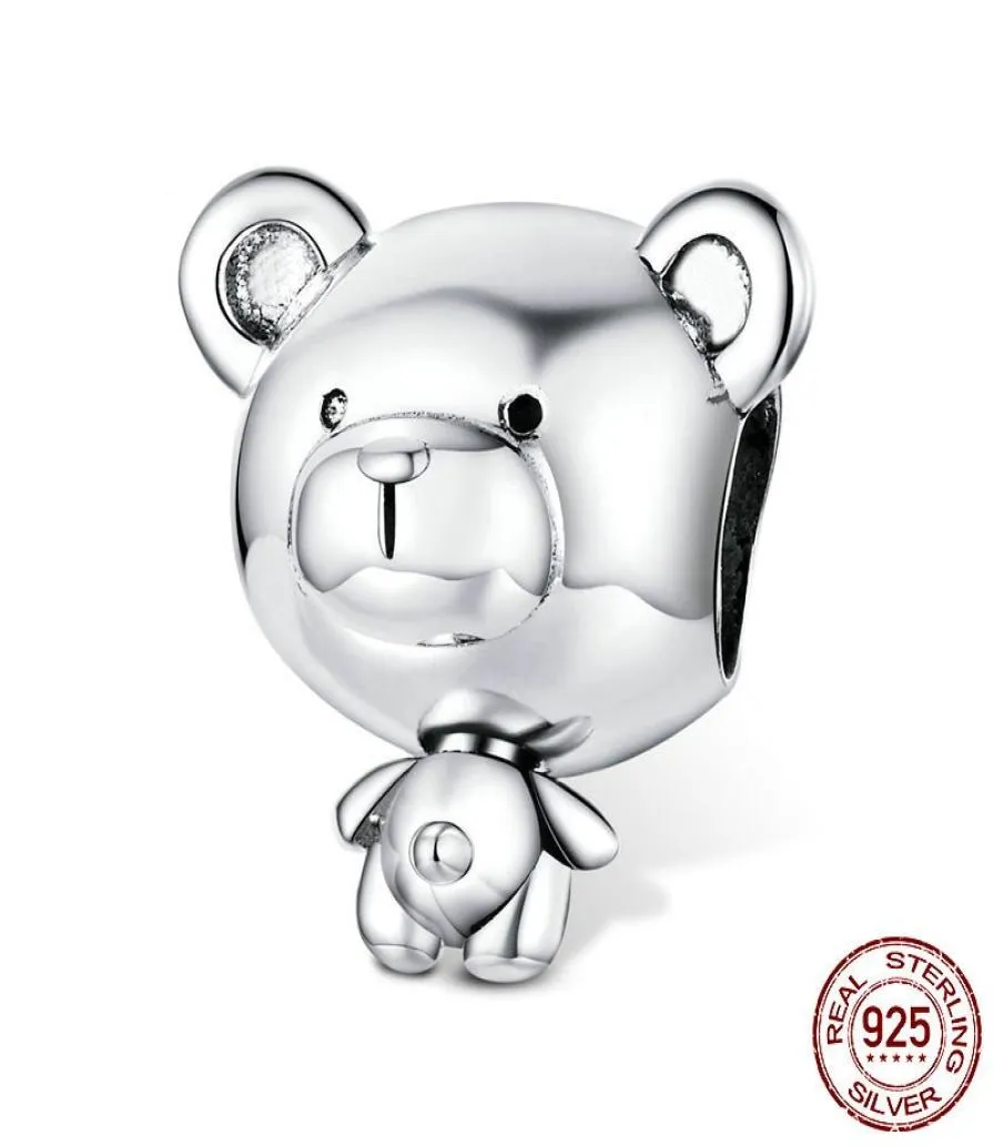 Minchações de brinquedos de urso Mulheres Charms Jóias Fazendo 925 Sterling Silver Fashion Diy Jewellry Charm para Bracelet5483551