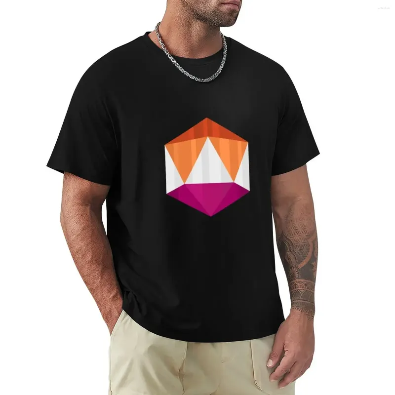 Men's Polos Life Is Strange True Colors Steph Gingrich D20 Dice PRIDE Lesbian LGBT Flag 2 T-Shirt Oversized Blacks T Shirts Men