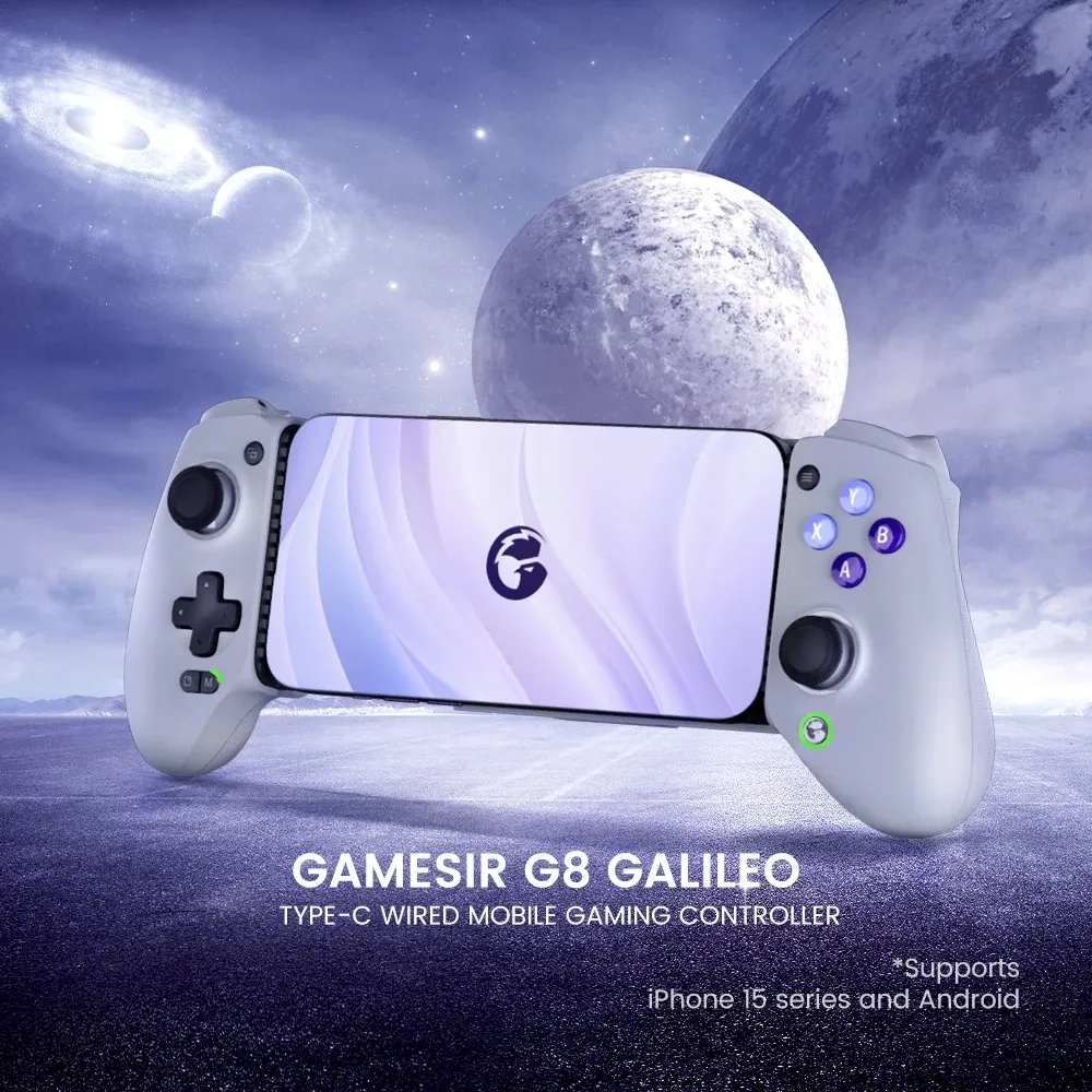 Mice Gamesir G8 Galileo мобильный телефон Gamepad Gamepad Controller с Jogle Effect для Joystick для iPhone 15 Android Mobile Gaming