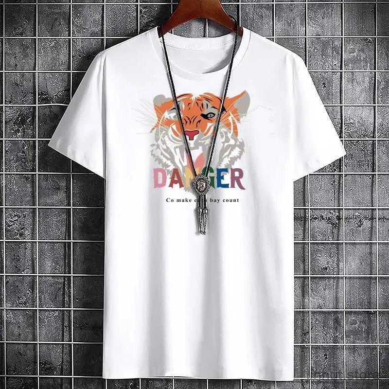 T-shirty T-shirts dla mężczyzn koszulka graficzna tee crossfit harajuku moda wysokiej jakości wydrukowana koszulka Y2K odzież duże męskie koszulka Tiger