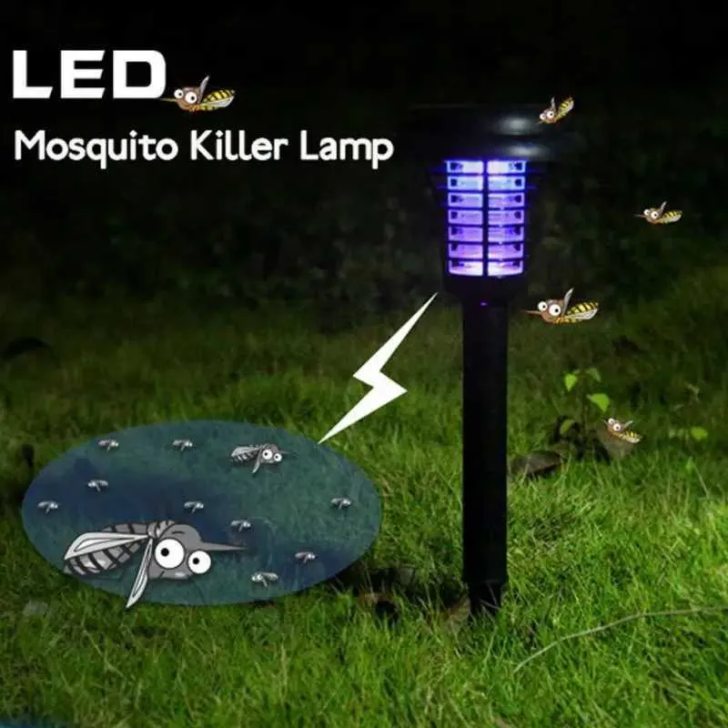 Lampade killer di zanzare per zanzare solare Attrezzatura da giardino giardino a led solare giardino leggero killer yq240417