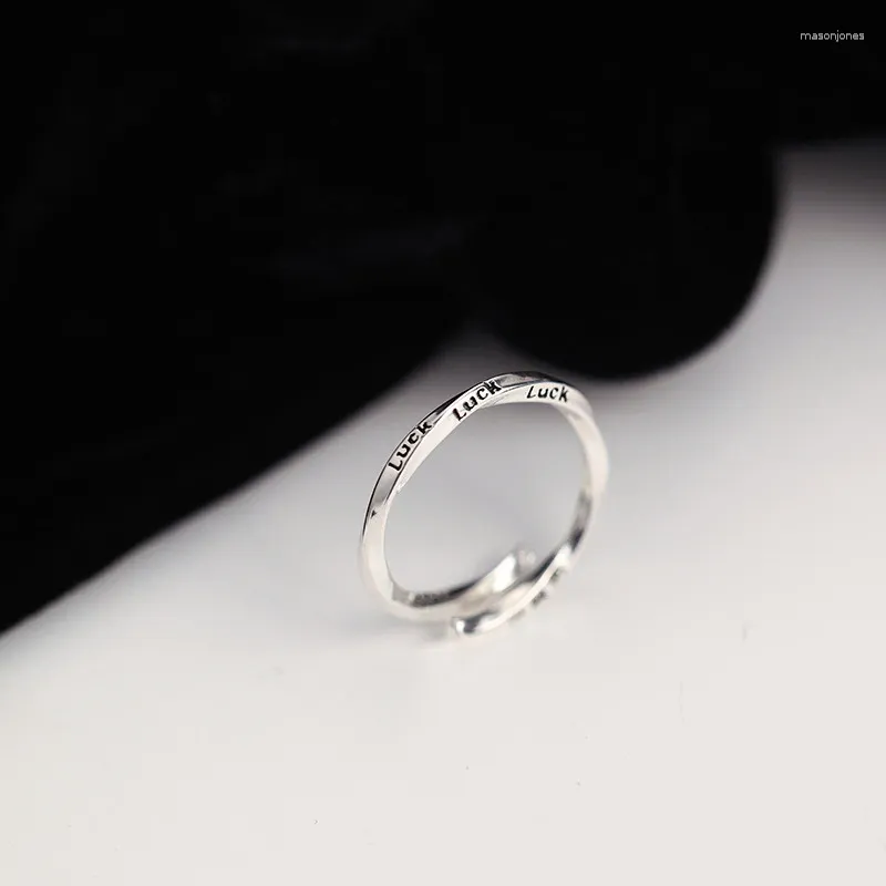 Pierścionki ślubne spiralne skręcenie prosty litera retro pierścień retro dla kobiet Palca z ogonem Regulowany Walentynki Prezent biżuterii