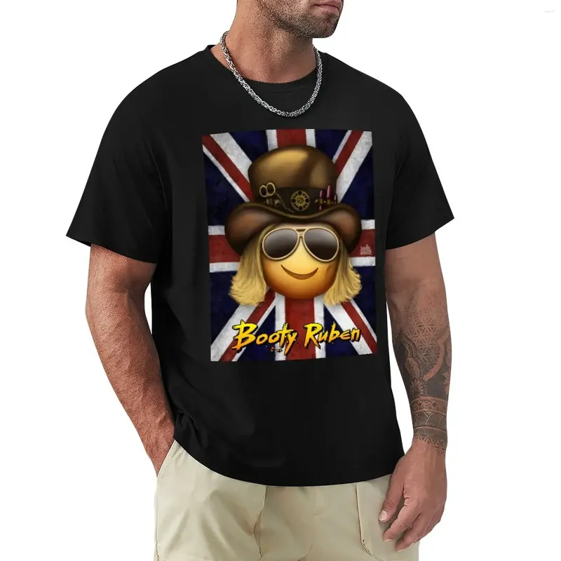 Polos masculins Booji - Union Jack (portrait) T-shirt à manches courtes Tee Blanks Designer T-shirt Men