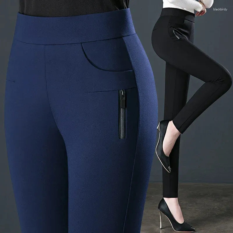 Women's Leggings MOJY Autumn And Winter Style High Waist Large Size Tight-fitting High-Elastic Foot Pants Casual Slim Trousers S-6XL