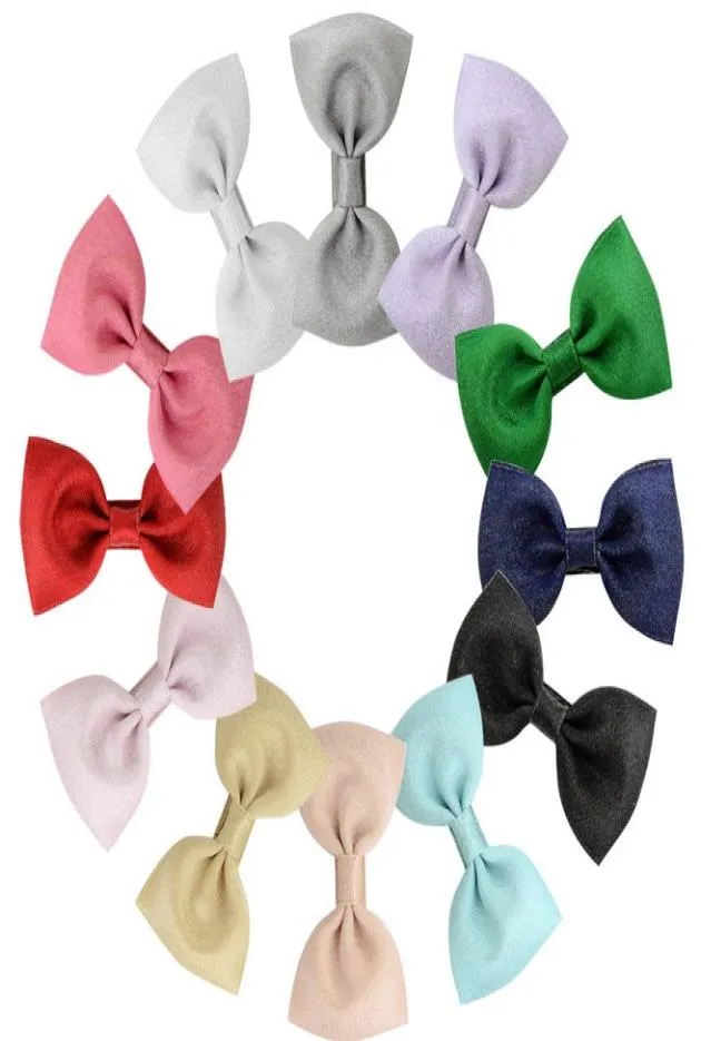 275039039Shining Colorful Small Bowknot avec des pinces de cheveux entièrement enveloppées Enfants épingles à cheveux Accessoires A2178090401