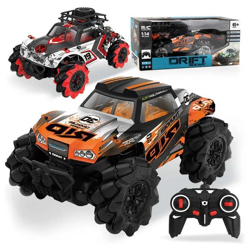 Diecast Model Cars New Large 1 14 Remote Control Off-Road Car Climbing Car Side Row Four Drive Drift Remote Control Car Cross-Border ChildrenS Toy J240417