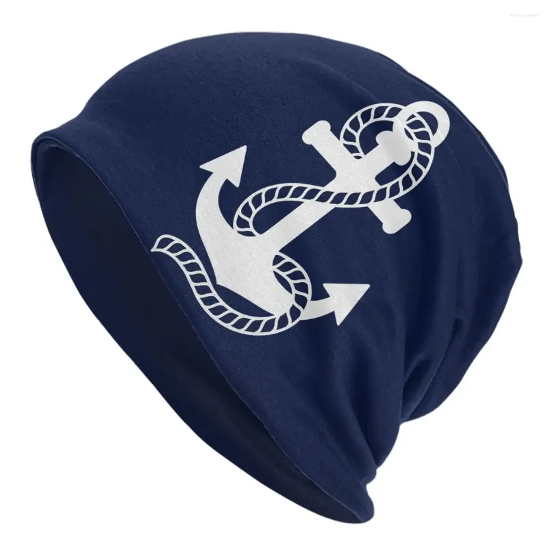 Boinas capitão náutico Anchor Skullies Beanies Hats Corda Cool Mulheres Mulheres Capinho de Captura quente Capinho do capô