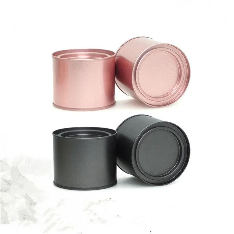 Food Jars & Canisters 250Ml Tea Can Tins Pot Jar Comestic Containers Portable Seal Metal Kitchen Candy Coffee Box Drop Delivery Home G Dhw0D