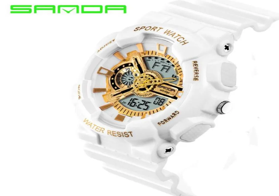 2018 Rushed Mens LED DigitalWatch New Brand Sanda Watches G Style Watch Waterproof Sport Sport Military Shock for Men Relojes hombre9276737