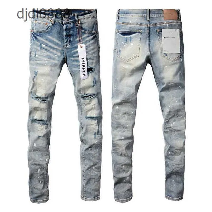 Designer pourpre pour hommes à la longueur des genoux skinny à la mode longue baignante jeans High Street