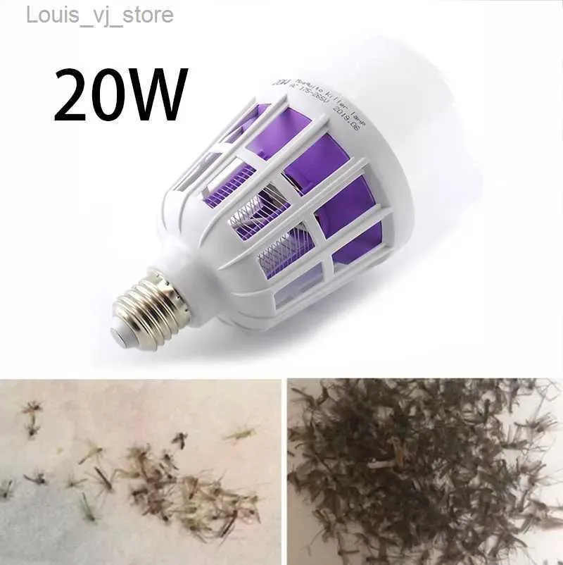 Комары убийственных ламп AC 175V-220V 20 Вт E27 Светодиодная лампа Bulb Mosquito Eliminator 2-в-1 Элиминатор комаров YQ240417