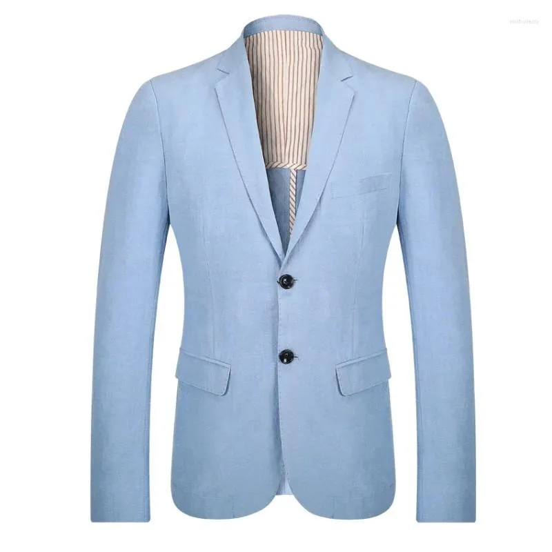 Herenpakken Aankomst Mens Mens Fashion Blazer Linnen Pak Men Spring Hoge kwaliteit Zeer super grote kralenlijn Obesites plus extra maat M-6XL7XL8XL