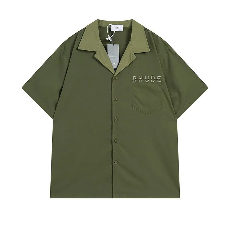 Rhude Tshirt Summer Couple Fashion Designer Polo-Shirts Men Men Mens New Style Polo de haute qualité Shirt Rhude Shirt Green Polo Black Polo