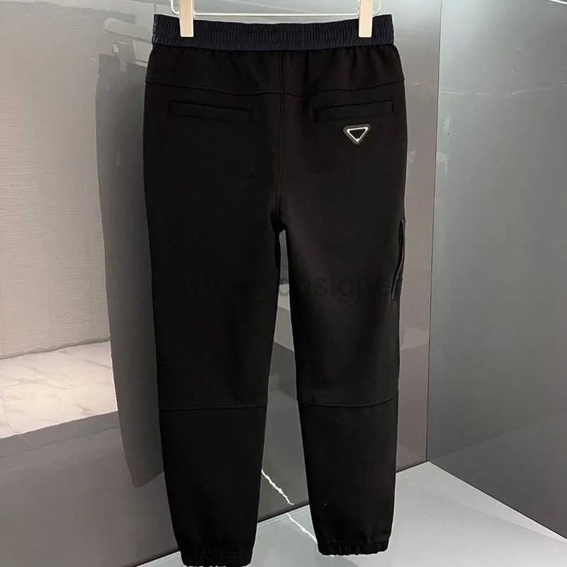 Designer jeans voor heren 2023SS heren p gesplitste katoen casual sportbroek met driehoekslabel voor externe single channel goederen broek