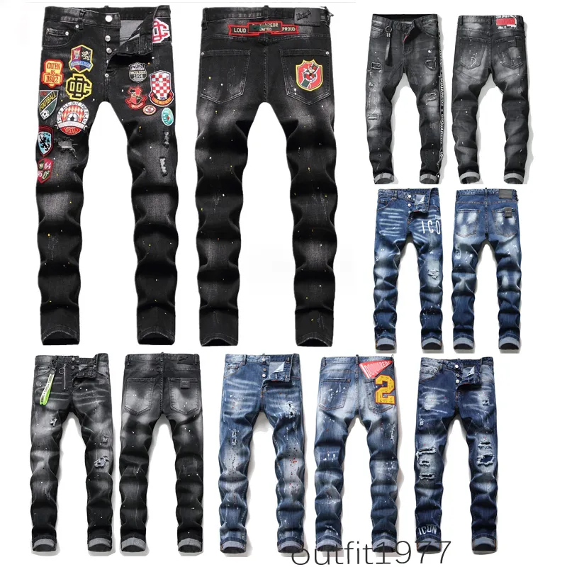 Jeans lila jeans designer denim teers jeans märke jeans mens jeans män svarta jeans för män staplade jeans rippade jeans högkvalitativa jeans