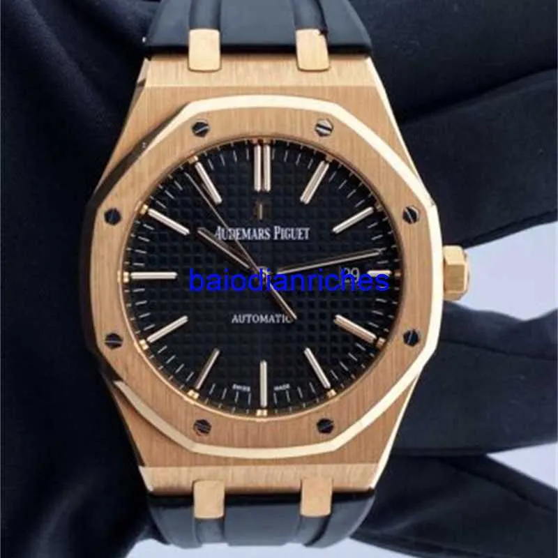 Audemar Pigue Men Watch Automatic Watches Audemar Pigue Royal Oak 15400OR 18K Rose Gold Fnxx