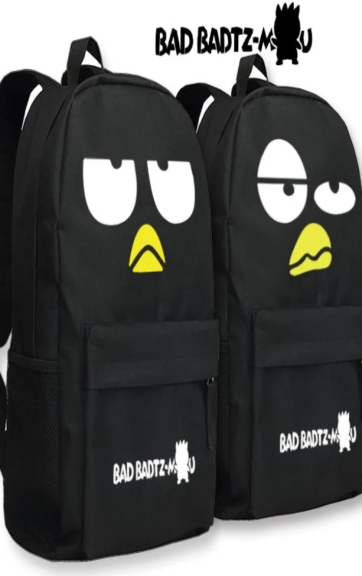 Penguin Backpack Bad Badtz Maru Day Pacote Escola de Cartoon Pacote Casual Macks Pricks Macks Sport School School Outdoor Daypack6961126