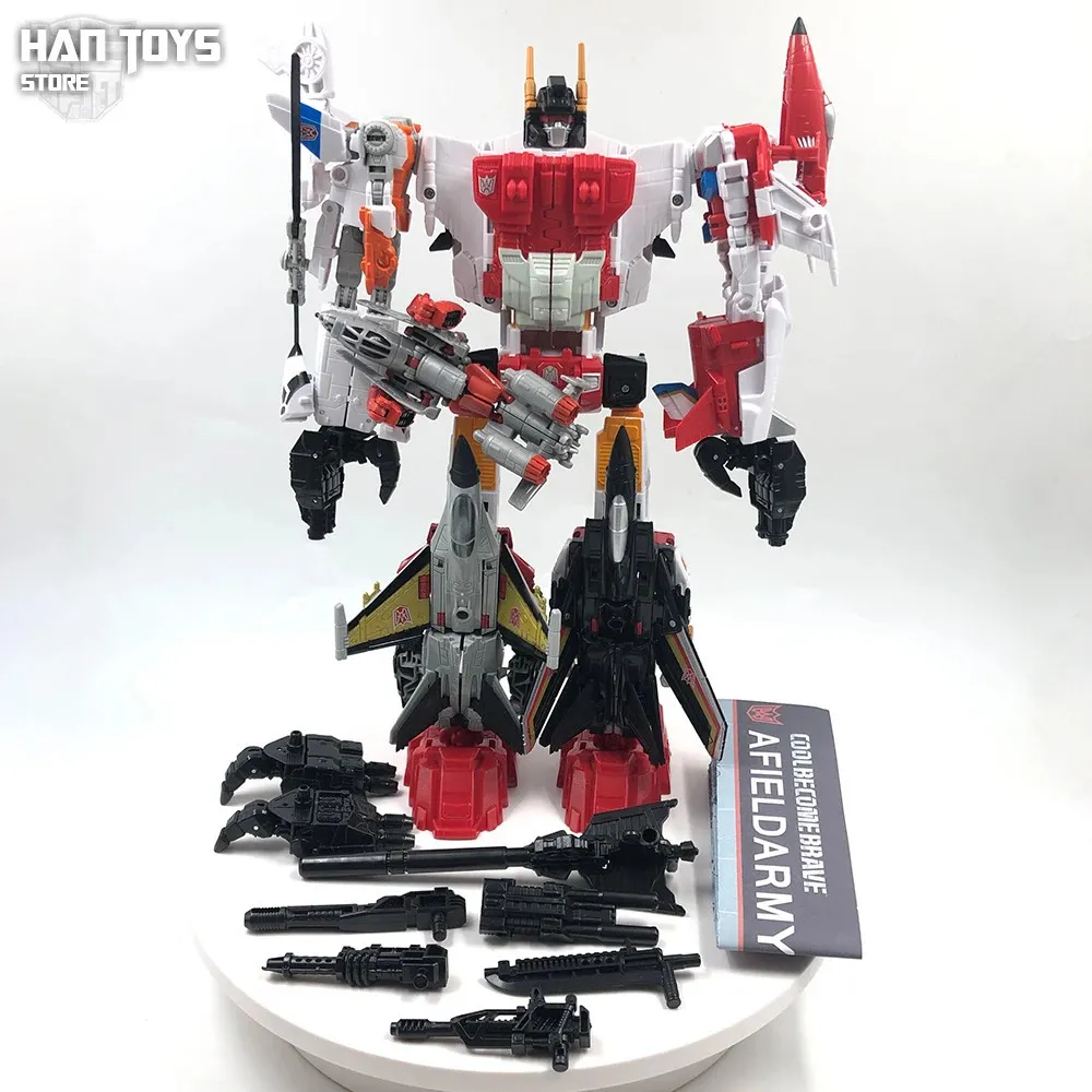 6 em 1 Superion HZX Transformation Toys Atualizar versão Ação Figura KO G1 Robot Aeronave IDW Modelo Boy Kids No Box 240408