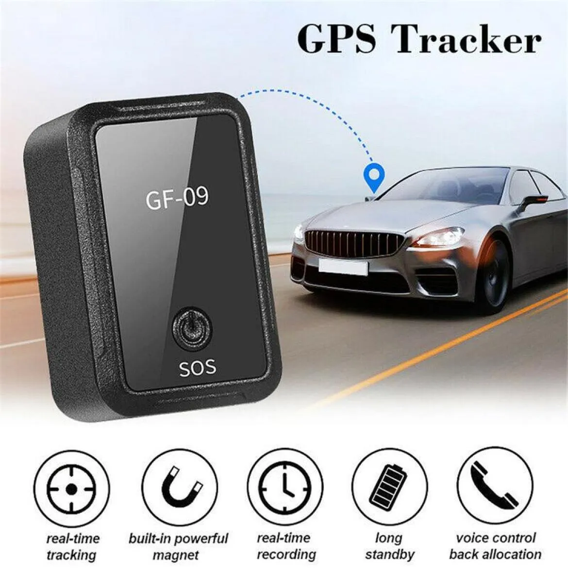 GF09 Mini GPS Tracker App Control Antitheft Device Locator Magnetic Voice Recorder för VehicleCarperson Location5598903