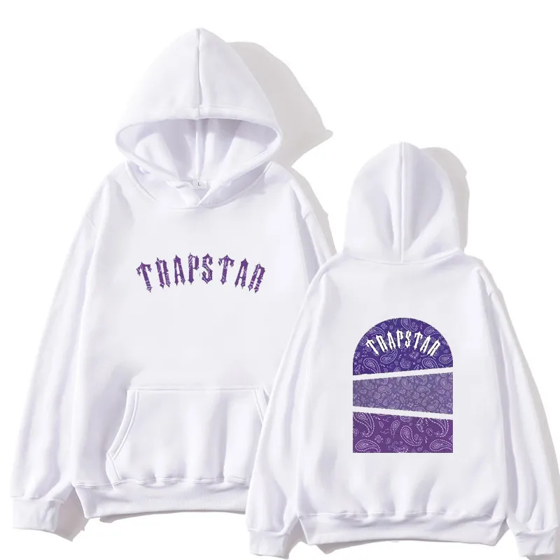 Hoodies Trapstar Vintage Print Sweatshirts Män kvinnor mode Neutral Hip Hop Sweatshirt Överdimensionerad hoodie Coat Tracksuit