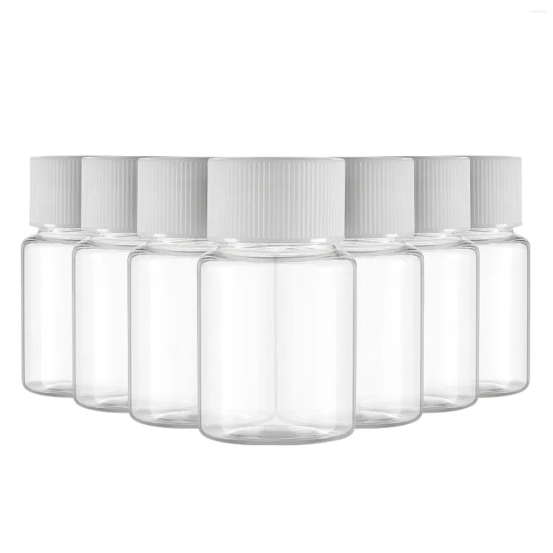Storage Bottles 10 Pcs Small Containers Lids Clear Plastic Travel Bottle Vials Empty Ginger S
